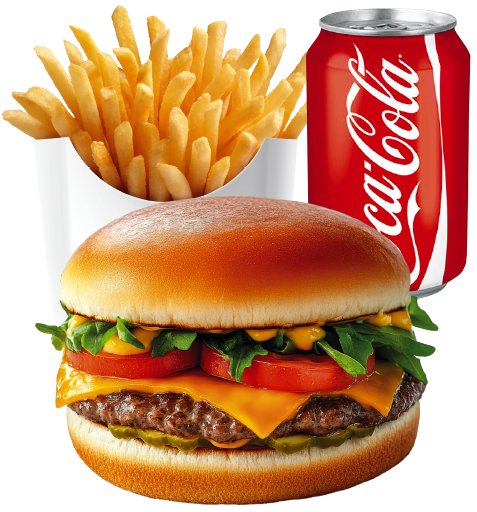 Menú 12 Hamburguesa + Refresco + Patatas